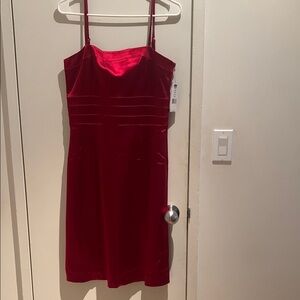 Theory Elegant Red Satin Dress Size 8